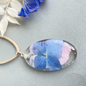 Hydrangea Oval Necklace