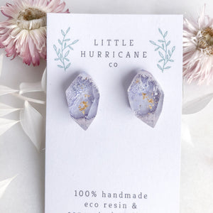 Lavender Gem Studs - Little Hurricane Co